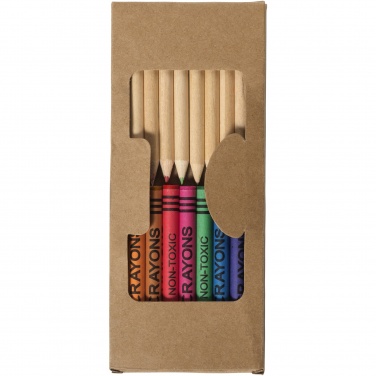 Logotrade promotional giveaway image of: Lucky 19-piece coloured pencil and crayon set