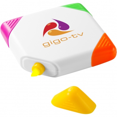 Logotrade promotional merchandise picture of: Trafalgar square-shaped 4-colour highlighter
