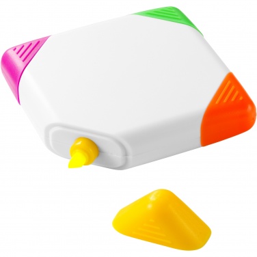 Logo trade promotional gift photo of: Trafalgar square-shaped 4-colour highlighter
