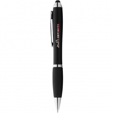Logotrade corporate gift image of: Nash coloured stylus ballpoint pen with black grip