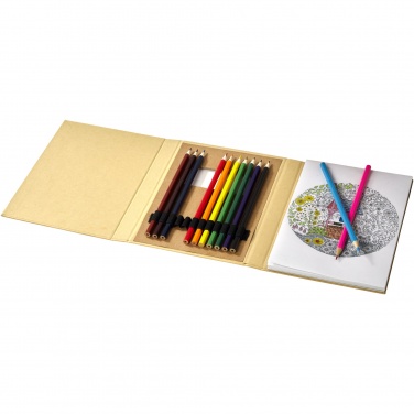 Logo trade advertising product photo of: Pablo colouring set with drawing paper