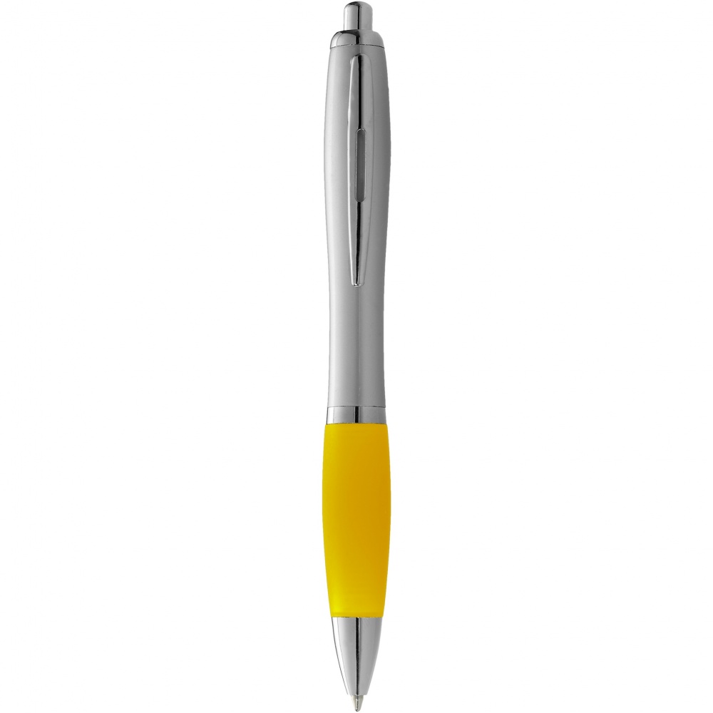 Logotrade business gifts photo of: Nash ballpoint pen silver barrel and coloured grip