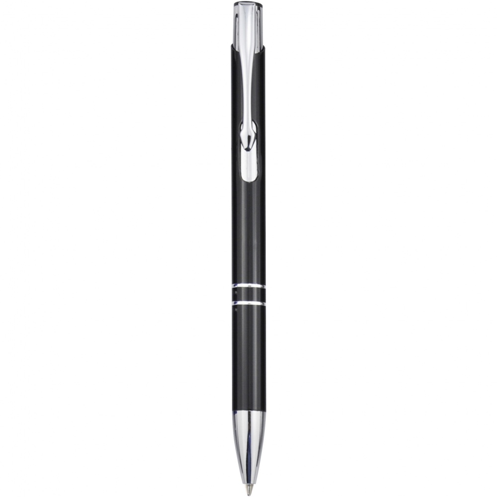 Logo trade promotional item photo of: Moneta aluminium click ballpoint pen (blue ink)