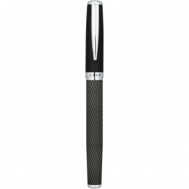 Logo trade promotional giveaway photo of: Carbon duo pen gift set with pouch