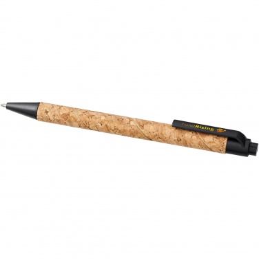Logo trade promotional merchandise picture of: Midar cork and wheat straw ballpoint pen