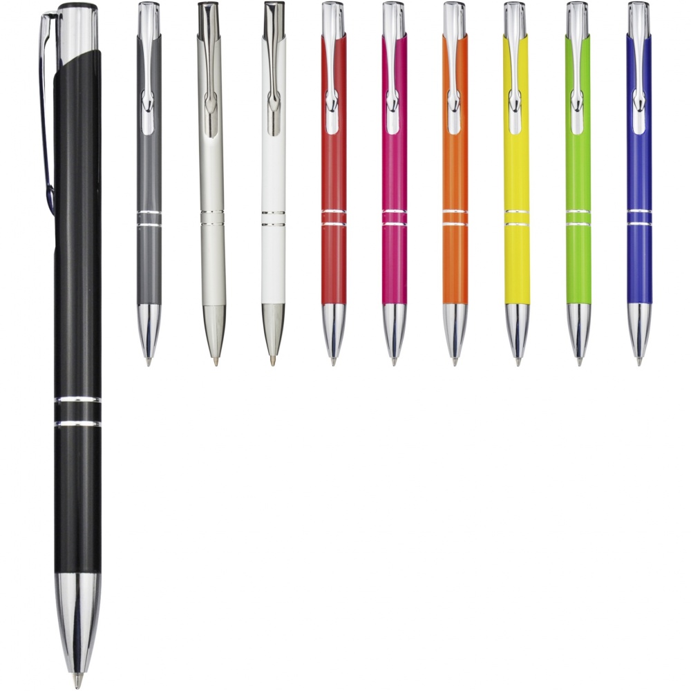 Logotrade promotional products photo of: Moneta aluminium click ballpoint pen (black ink)