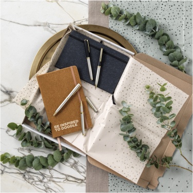 Logo trade promotional giveaways picture of: Atlana leather pieces notebook