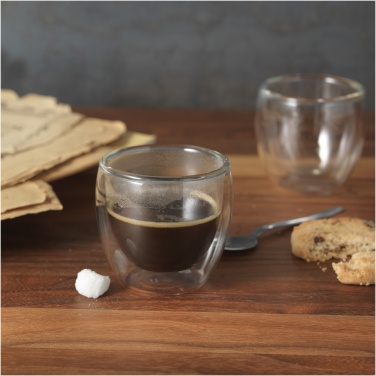 Logo trade promotional item photo of: Boda 2-piece glass espresso cup set