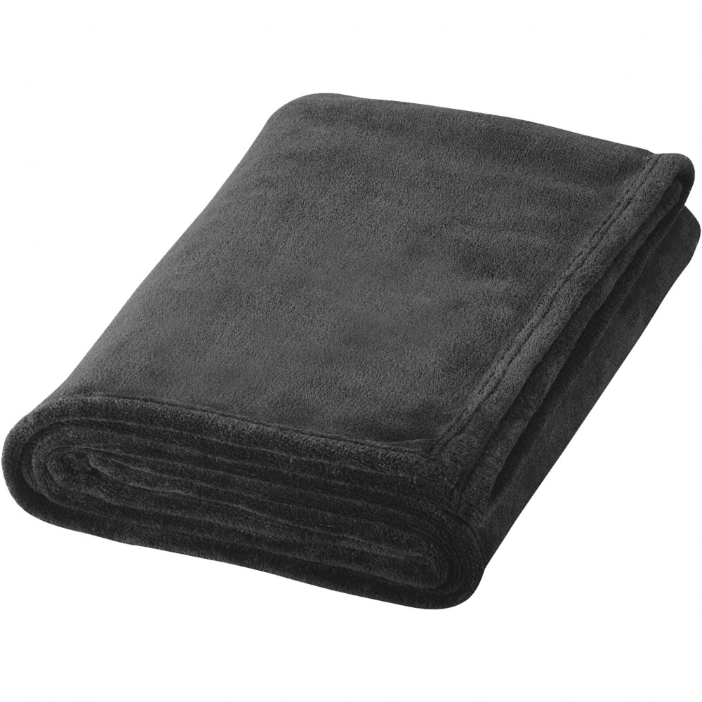 Logo trade promotional merchandise photo of: Bay extra soft coral fleece plaid blanket