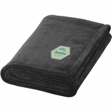Logo trade promotional merchandise image of: Bay extra soft coral fleece plaid blanket