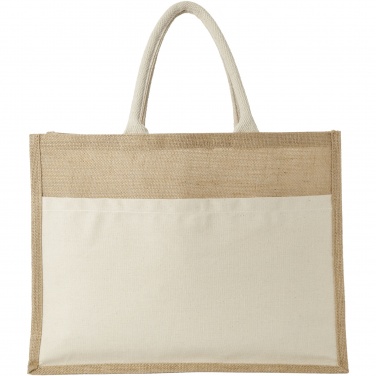 Logotrade promotional giveaways photo of: Mumbay cotton pocket jute tote bag 18L