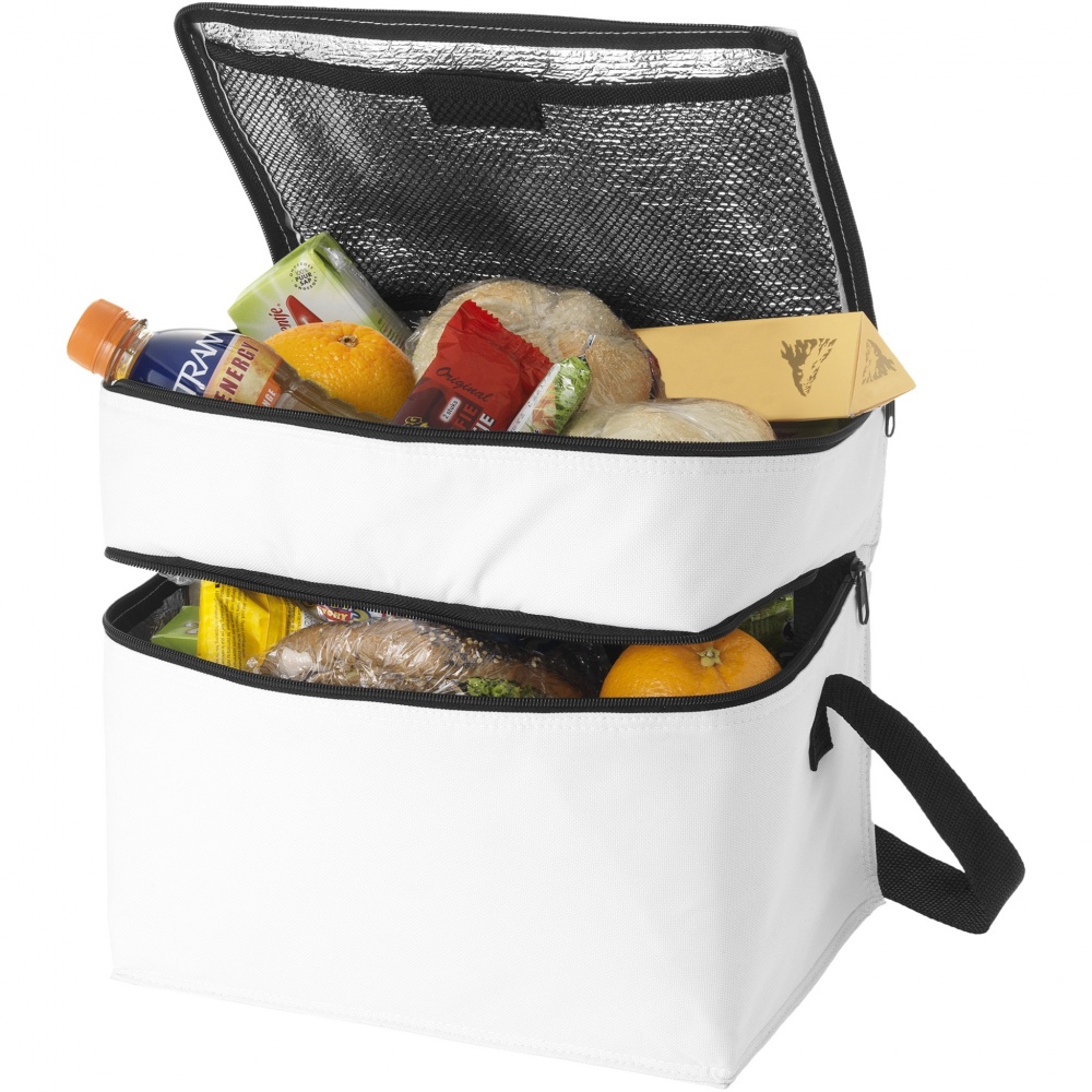 Logotrade advertising products photo of: Oslo 2-zippered compartments cooler bag 13L