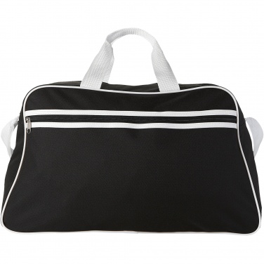 Logo trade promotional merchandise picture of: San Jose 2-stripe sports duffel bag 30L