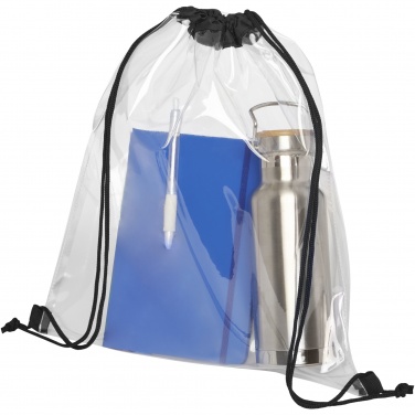 Logo trade promotional giveaways picture of: Lancaster transparent drawstring bag 5L