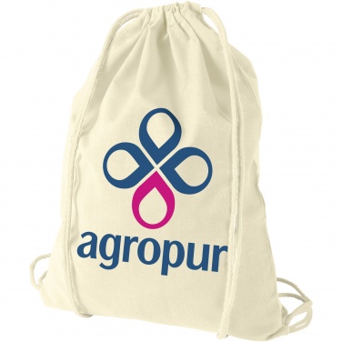 Logotrade advertising product image of: Oregon 100 g/m² cotton drawstring bag 5L