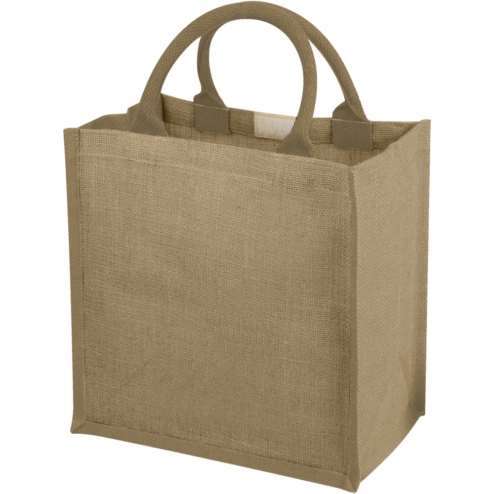 Logo trade promotional giveaway photo of: Chennai jute tote bag 16L