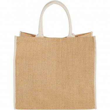 Logotrade promotional item picture of: Harry coloured edge jute tote bag 25L