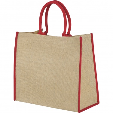 Logotrade corporate gift picture of: Harry coloured edge jute tote bag 25L