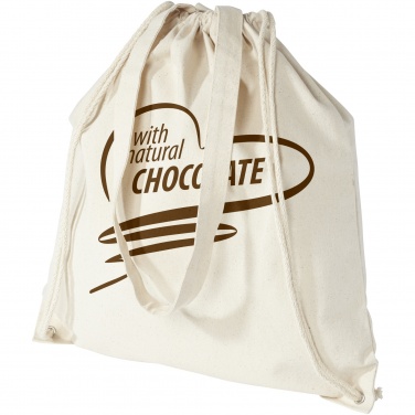 Logo trade promotional giveaway photo of: Eliza 240 g/m² cotton drawstring bag 6L