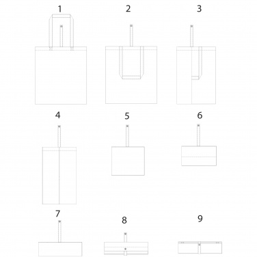 Logo trade advertising product photo of: Nevada 100 g/m² cotton foldable tote bag 7L