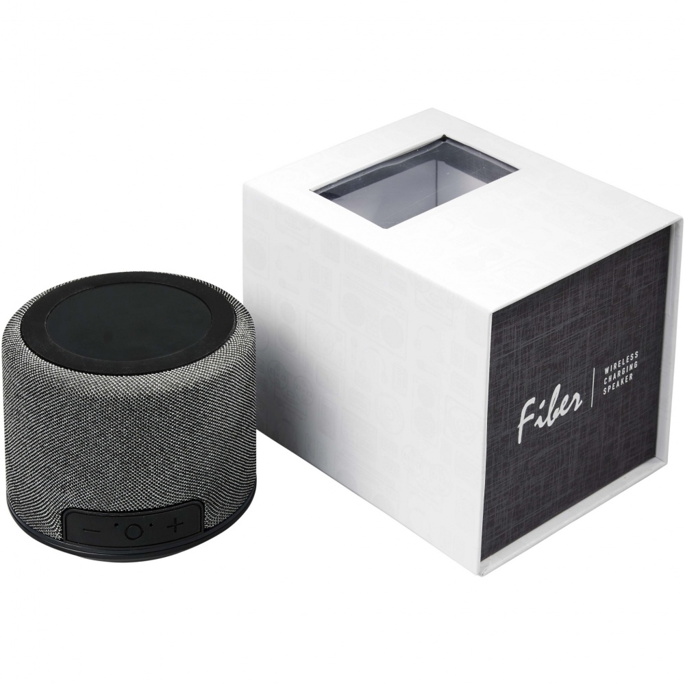 Logo trade promotional giveaway photo of: Fiber 3W wireless charging Bluetooth® speaker