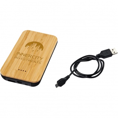 Logotrade promotional giveaways photo of: Future 6000 mAh bamboo/fabric wireless power bank