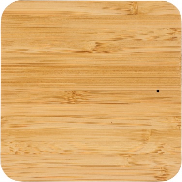 Logotrade business gift image of: Leaf 5W bamboo and fabric wireless charging pad