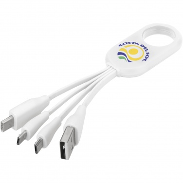 Logotrade promotional product image of: Troup 4-in-1 charging cable with type-C tip