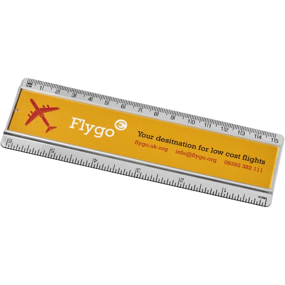 Logo trade promotional giveaways picture of: Ellison 15 cm plastic insert ruler