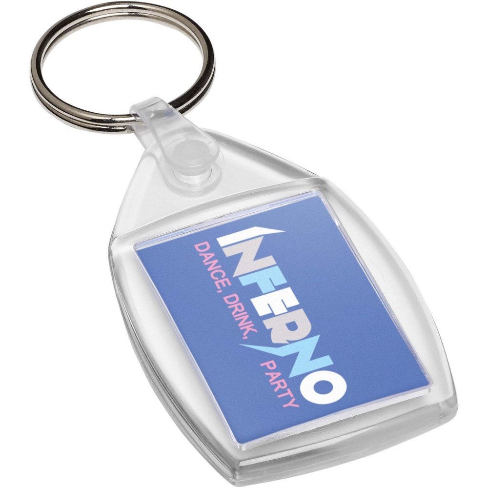 Logo trade promotional gifts image of: Lita P6 keychain with plastic clip