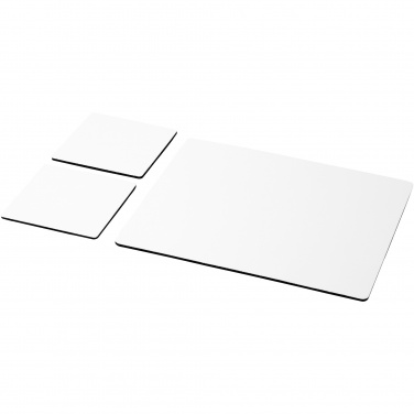 Logo trade business gifts image of: Q-Mat® mouse mat and coaster set combo 3