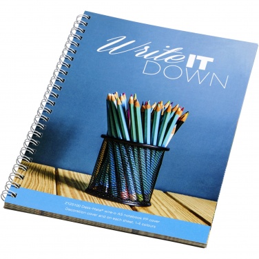 Logo trade promotional merchandise image of: Desk-Mate® A5 spiral notebook