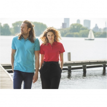 Logo trade promotional merchandise image of: Beryl short sleeve women's organic recycled polo