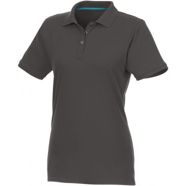 Logo trade business gifts image of: Beryl short sleeve women's organic recycled polo