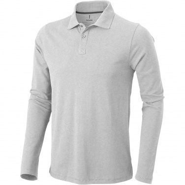Logo trade corporate gifts image of: Oakville long sleeve men's polo
