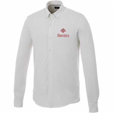 Logo trade advertising products image of: Bigelow long sleeve men's pique shirt