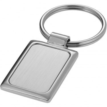 Logo trade business gift photo of: Sergio rectangular metal keychain