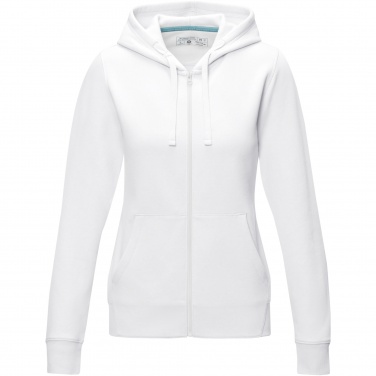 Logotrade promotional gift image of: Ruby women’s organic recycled full zip hoodie