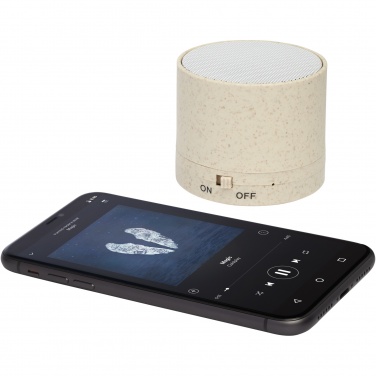 Logo trade business gifts image of: Kikai wheat straw Bluetooth® speaker