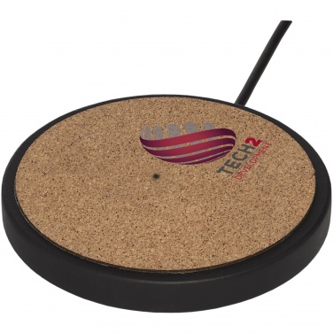 Logo trade promotional gifts picture of: Kivi 10W limestone/cork wireless charging pad