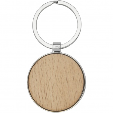 Logotrade promotional giveaway image of: Moreno beech wood round keychain