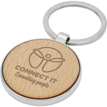 Logotrade corporate gift image of: Moreno beech wood round keychain