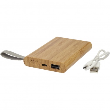 Logo trade promotional giveaway photo of: Tulda 5000 mAh bamboo power bank