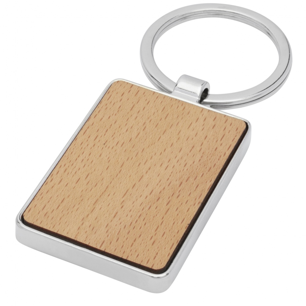 Logotrade corporate gifts photo of: Mauro beech wood rectangular keychain