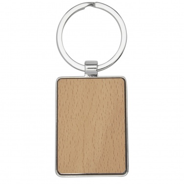 Logotrade business gifts photo of: Mauro beech wood rectangular keychain