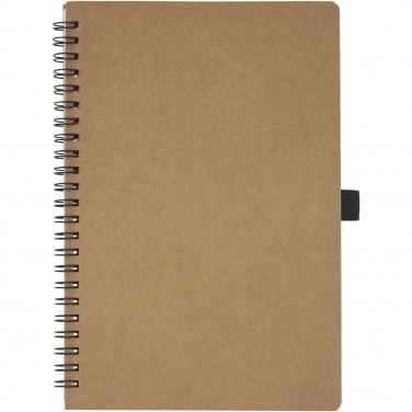 Logotrade promotional gift picture of: Cobble A5 wire-o recycled cardboard notebook with stone paper