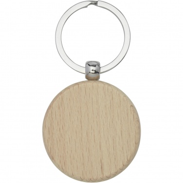 Logotrade advertising product image of: Giovanni beech wood round keychain