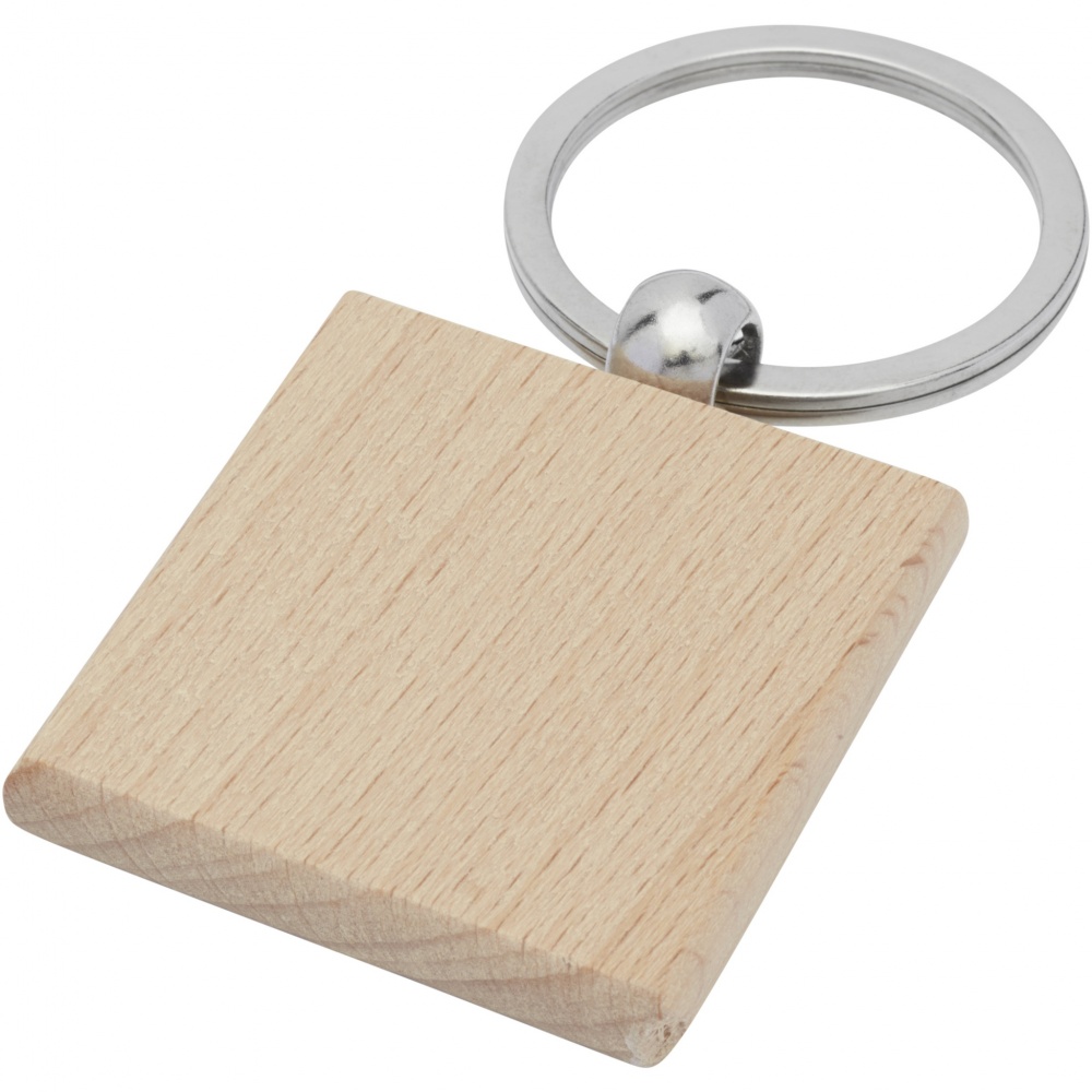 Logotrade promotional giveaways photo of: Gioia beech wood squared keychain