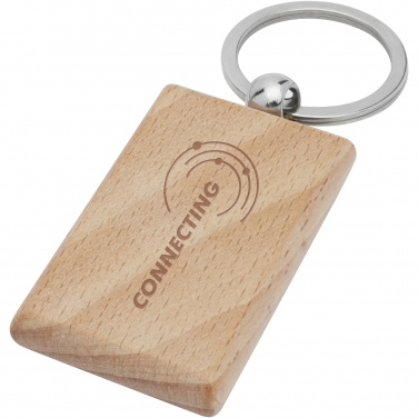 Logotrade promotional merchandise picture of: Gian beech wood rectangular keychain