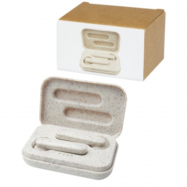 Logotrade promotional giveaway image of: Nantai wheat straw True Wireless earbuds